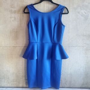 FOREVER 21 / Cobalt Blue Peplum Dress / Size S